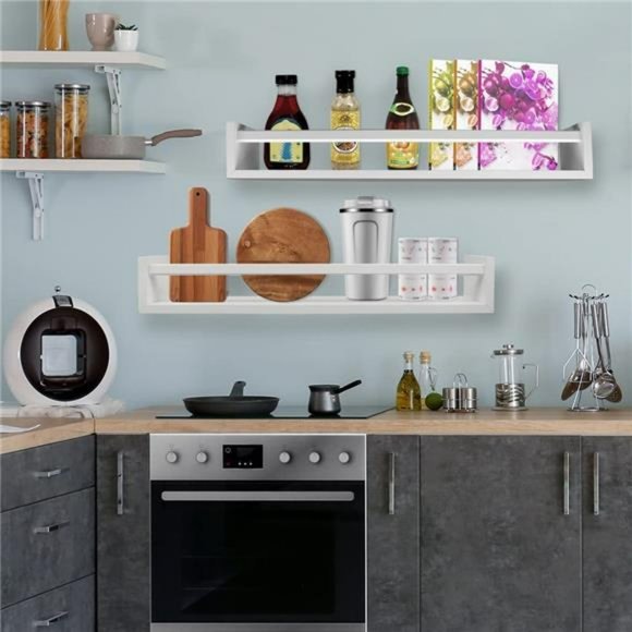 Floating Book Shelves White 24inch Set of 2  (White-24), 24 x 3.94 x 3.54 inch - Picture 6 of 6